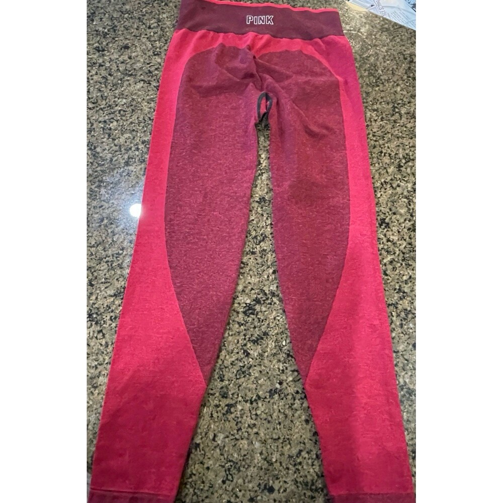 Medium Pink Victoria Secret seamless  leggings Yoga Pants 2 Tone Red Womens
